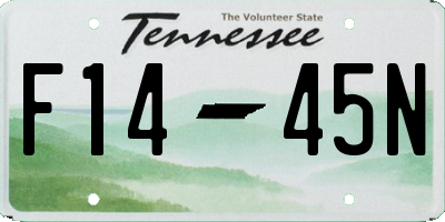 TN license plate F1445N