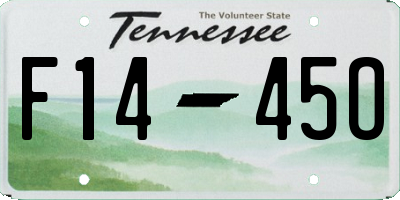 TN license plate F1445O