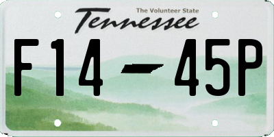 TN license plate F1445P