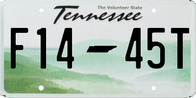 TN license plate F1445T