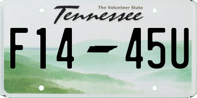 TN license plate F1445U