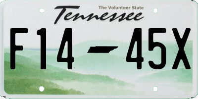 TN license plate F1445X