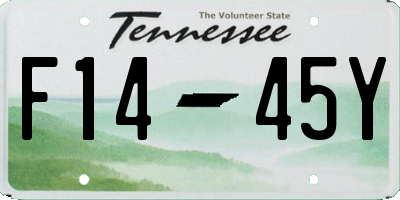 TN license plate F1445Y