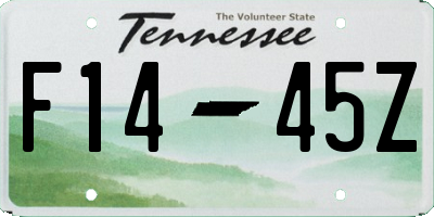 TN license plate F1445Z