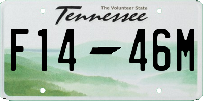 TN license plate F1446M