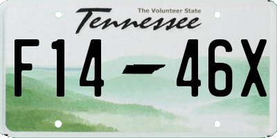 TN license plate F1446X