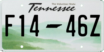 TN license plate F1446Z