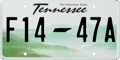TN license plate F1447A