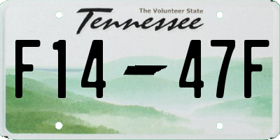 TN license plate F1447F