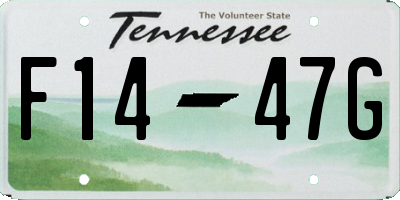 TN license plate F1447G