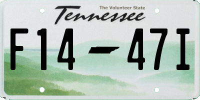 TN license plate F1447I