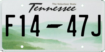 TN license plate F1447J