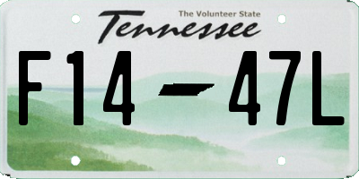TN license plate F1447L