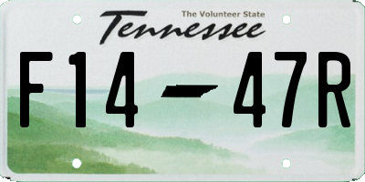 TN license plate F1447R
