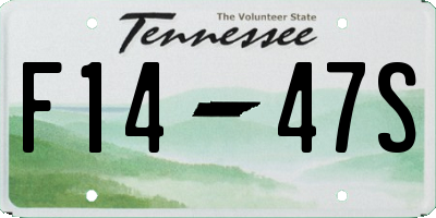 TN license plate F1447S