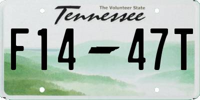 TN license plate F1447T
