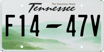 TN license plate F1447V