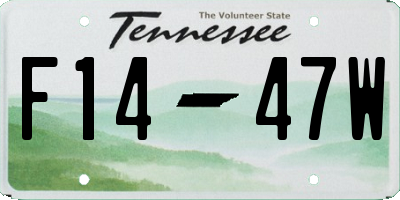 TN license plate F1447W