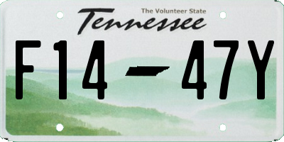 TN license plate F1447Y