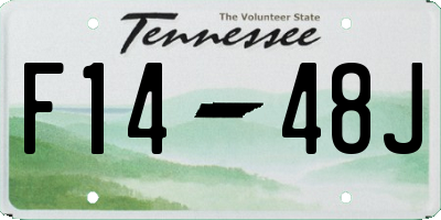 TN license plate F1448J