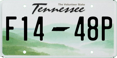 TN license plate F1448P