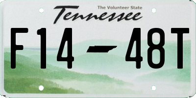 TN license plate F1448T