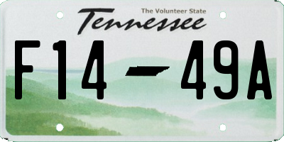 TN license plate F1449A