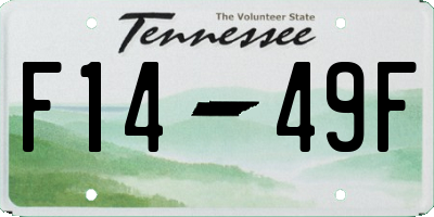 TN license plate F1449F