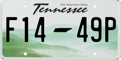 TN license plate F1449P
