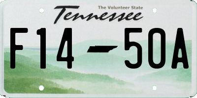 TN license plate F1450A
