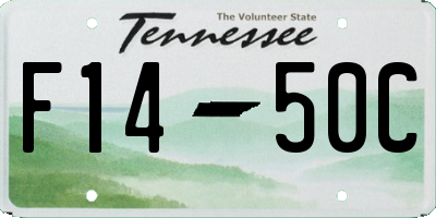 TN license plate F1450C