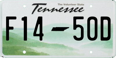 TN license plate F1450D