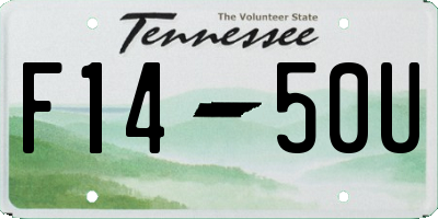 TN license plate F1450U