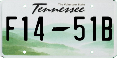 TN license plate F1451B