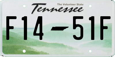 TN license plate F1451F