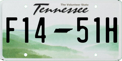 TN license plate F1451H