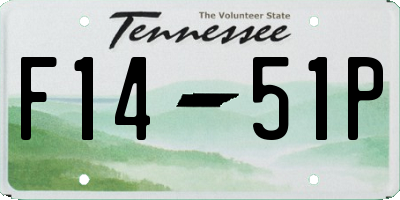 TN license plate F1451P