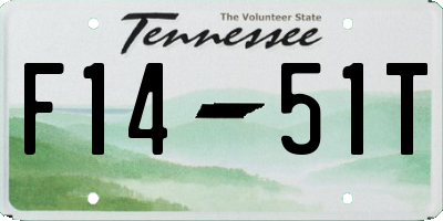 TN license plate F1451T