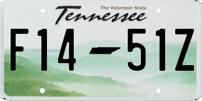 TN license plate F1451Z