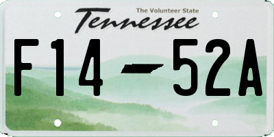 TN license plate F1452A
