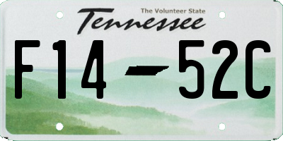 TN license plate F1452C