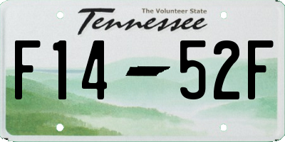 TN license plate F1452F