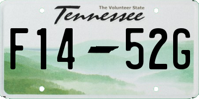 TN license plate F1452G