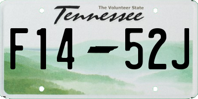TN license plate F1452J