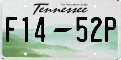 TN license plate F1452P