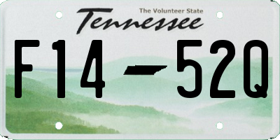 TN license plate F1452Q