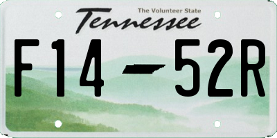 TN license plate F1452R