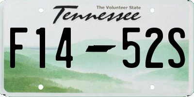 TN license plate F1452S