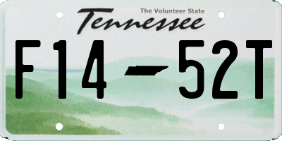 TN license plate F1452T