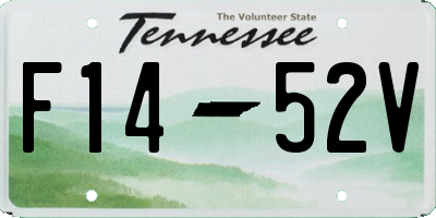 TN license plate F1452V